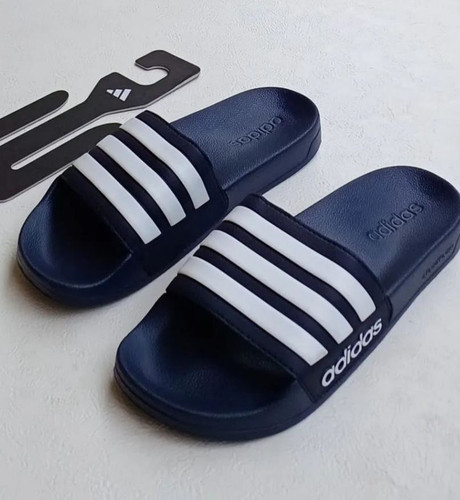 Chinelo Slide Adidas Adilette Shower Marinho+Branco.jpg