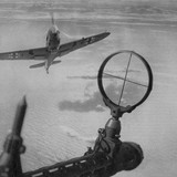 A Bf-109 Messerschmitt through the eyes of a He-111 waist gunner