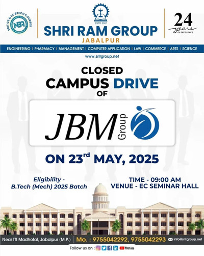 JBM Group Closed Campus Drive at SRIT the Best Private Engineering College in Jabalpur.jpg