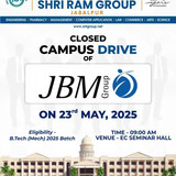JBM Group Closed Campus Drive at SRIT the Best Private Engineering College in Jabalpur