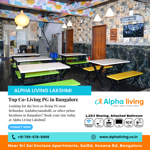 Alpha Living Lakshmi offers the best co-living PG in Kadubeesanahalli