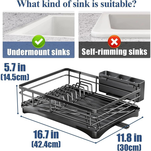 Set Of 2 Dish Drying Rack and Under Sink Organizer Rack for Kitchen.jpg