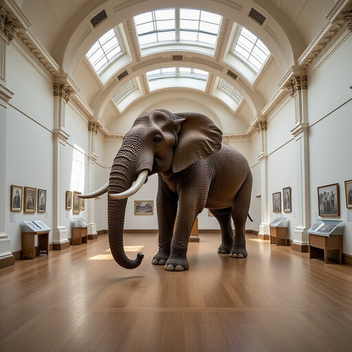 A museum room without an elephant .jpg