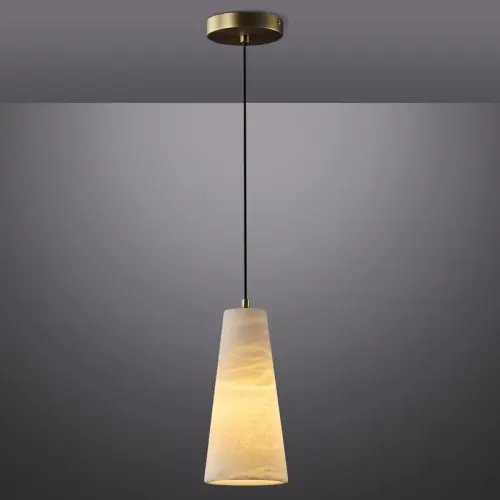 Belspring+Adjustable+Height+Alabaster+Pendant+Lights,+Marble+Conical+Shade(Bulb+Included) 1698217171.webp