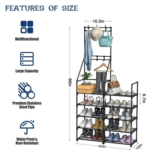 5 Tier Shoe Rack Shoe Storage Organizer Coat and Shoe Rack.jpg