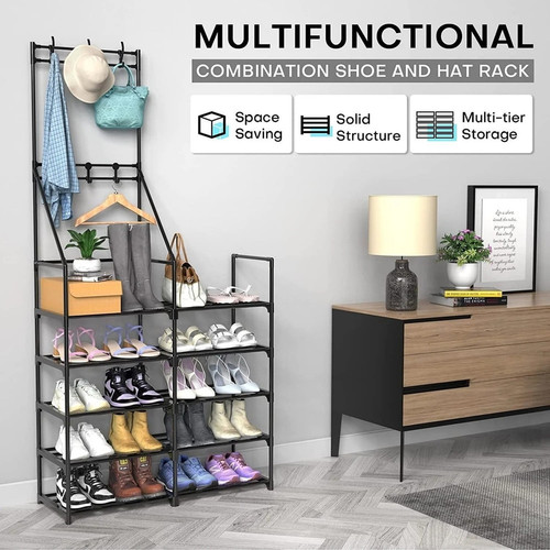 5 Tier Shoe Rack Shoe Storage Organizer Coat and Shoe Rack.jpg