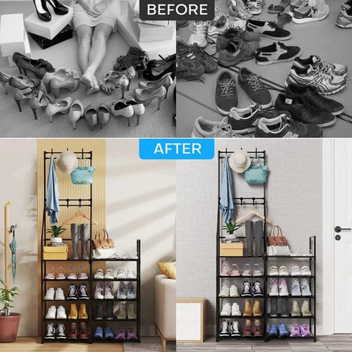 5 Tier Shoe Rack Shoe Storage Organizer Coat and Shoe Rack.jpg