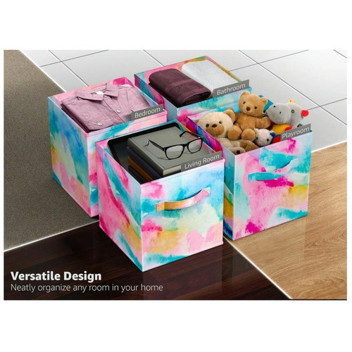 Set of 6 Colorful Cube Storage Bins Foldable Collapsible Storage Box.jpg