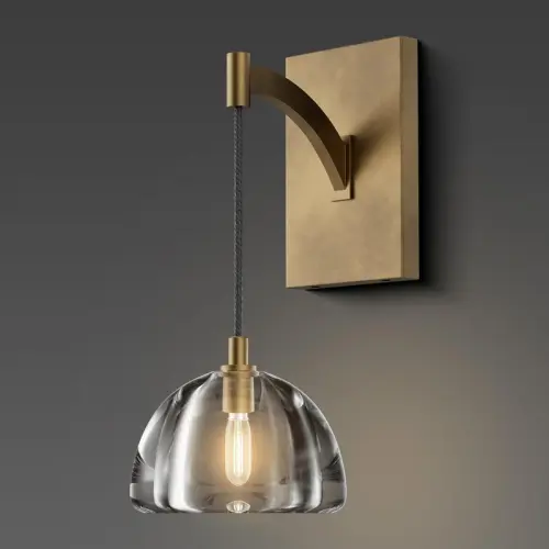Tallen+1+ +Light+Hemisphere+Crystal+Modern+Wallchiere+Wall+Light+Wall+Sconce(Bulb+Included) 78824513.webp