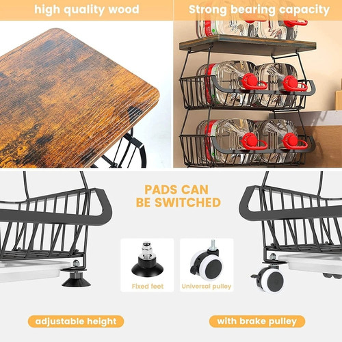 5 6 Tier Fruit Basket Rack Stackable Wire Basket Cart Vegetable Storage.jpg