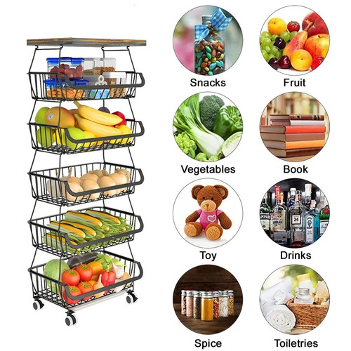 5 6 Tier Fruit Basket Rack Stackable Wire Basket Cart Vegetable Storage.jpg