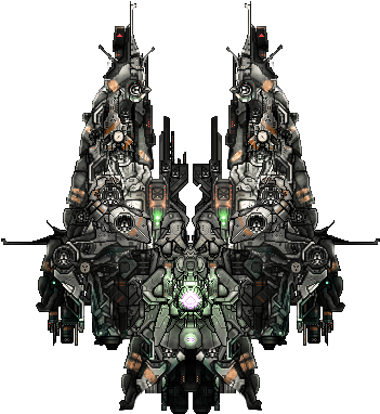 toppng.com 2 3 4 enemy spaceship 5 background 6 bullet top down view spaceshi 351x382.png
