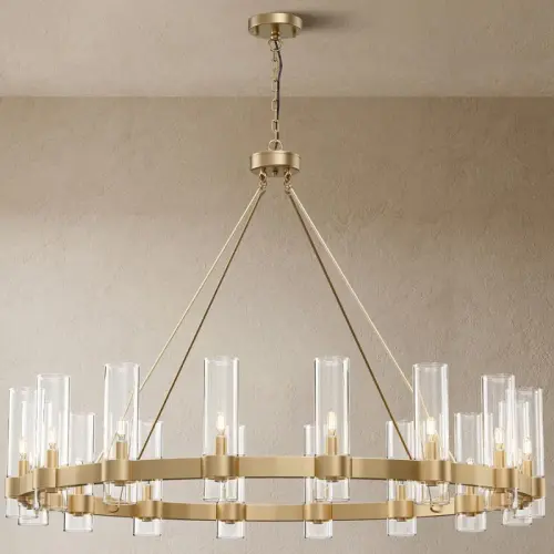 Dhmendar+16+ +Light+48''+Glass+LED+Wagon+Wheel+Chandelier 986367110.webp
