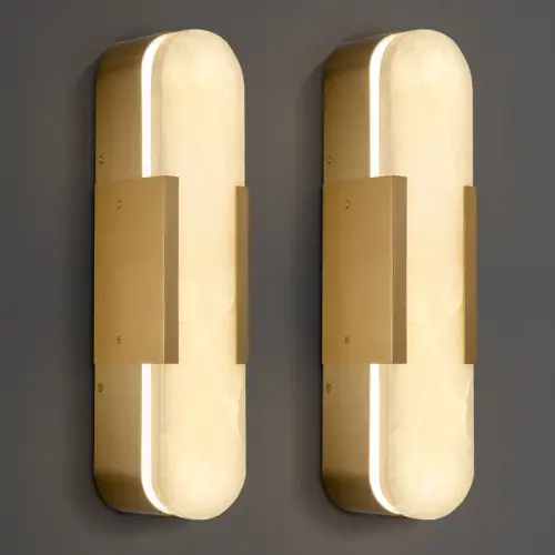 Dimmable+LED+Polished+Wall+Sconce+With+Alabaster+Shade+(Set+Of+2) 938122447 938122444.webp