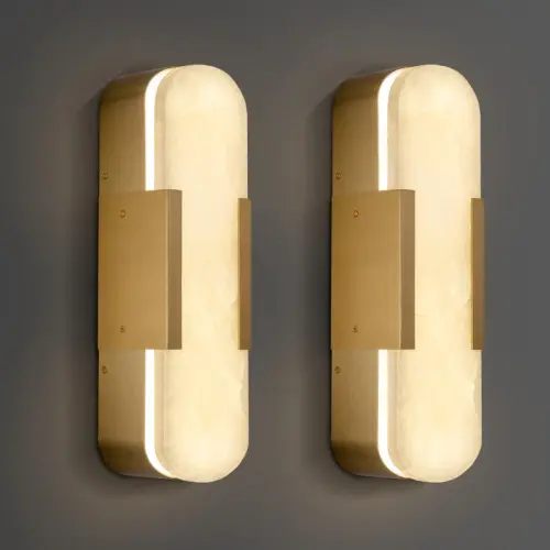 Dimmable+LED+Polished+Wall+Sconce+With+Alabaster+Shade+(Set+Of+2) 938122447 938122443.webp
