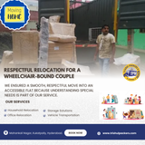 Helping a wheelchair-bound couple move with care today.