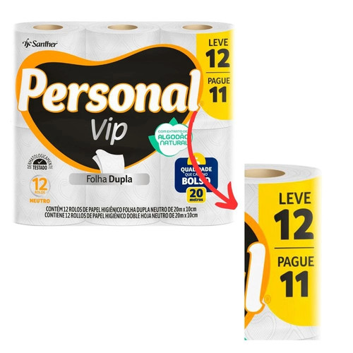 Papel Higiênico Personal Vip Folha Dupla com 12 Rolos de 20 Metros cada.jpg