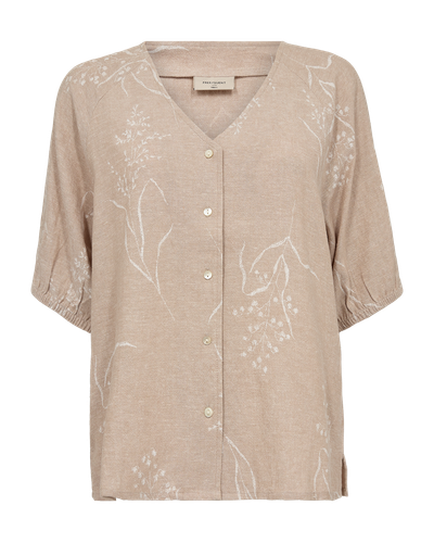 packshot 2 205896 8889 Front 1 FQLALUNA BLOUSE Sand Melange w Brilliant White.png