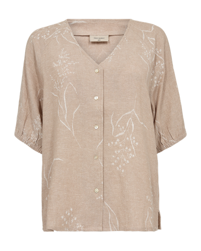 packshot 2 205896 8889 Front 1 FQLALUNA BLOUSE Sand Melange w Brilliant White ny.png