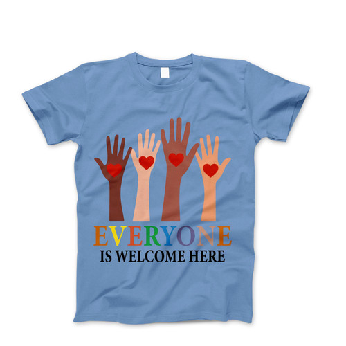 Photograph of four blank t-shirts greys beige and army green. Clipping path included. Ready for your.jpg