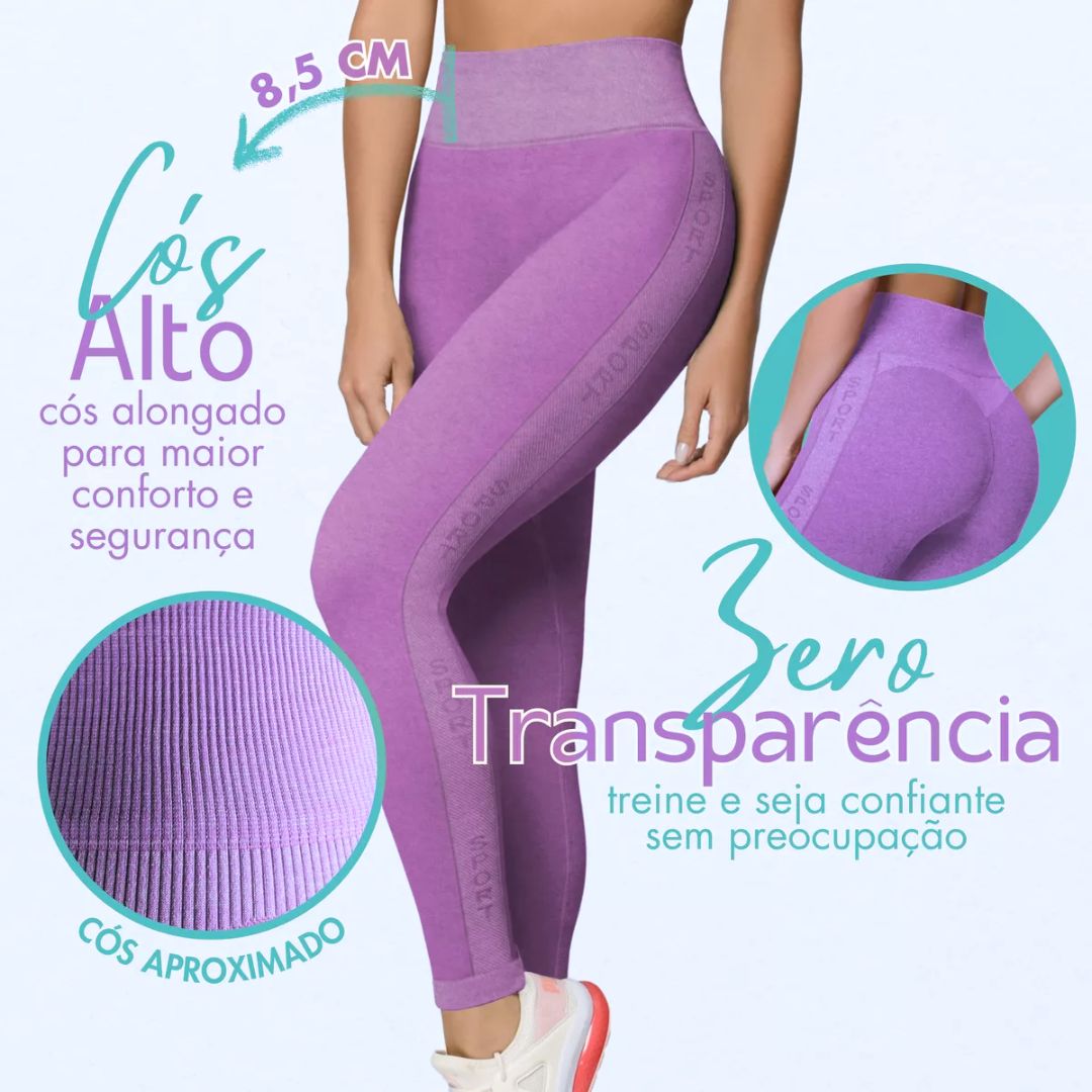 Calça Legging Academia Sem Costura Selene Zero Transparência