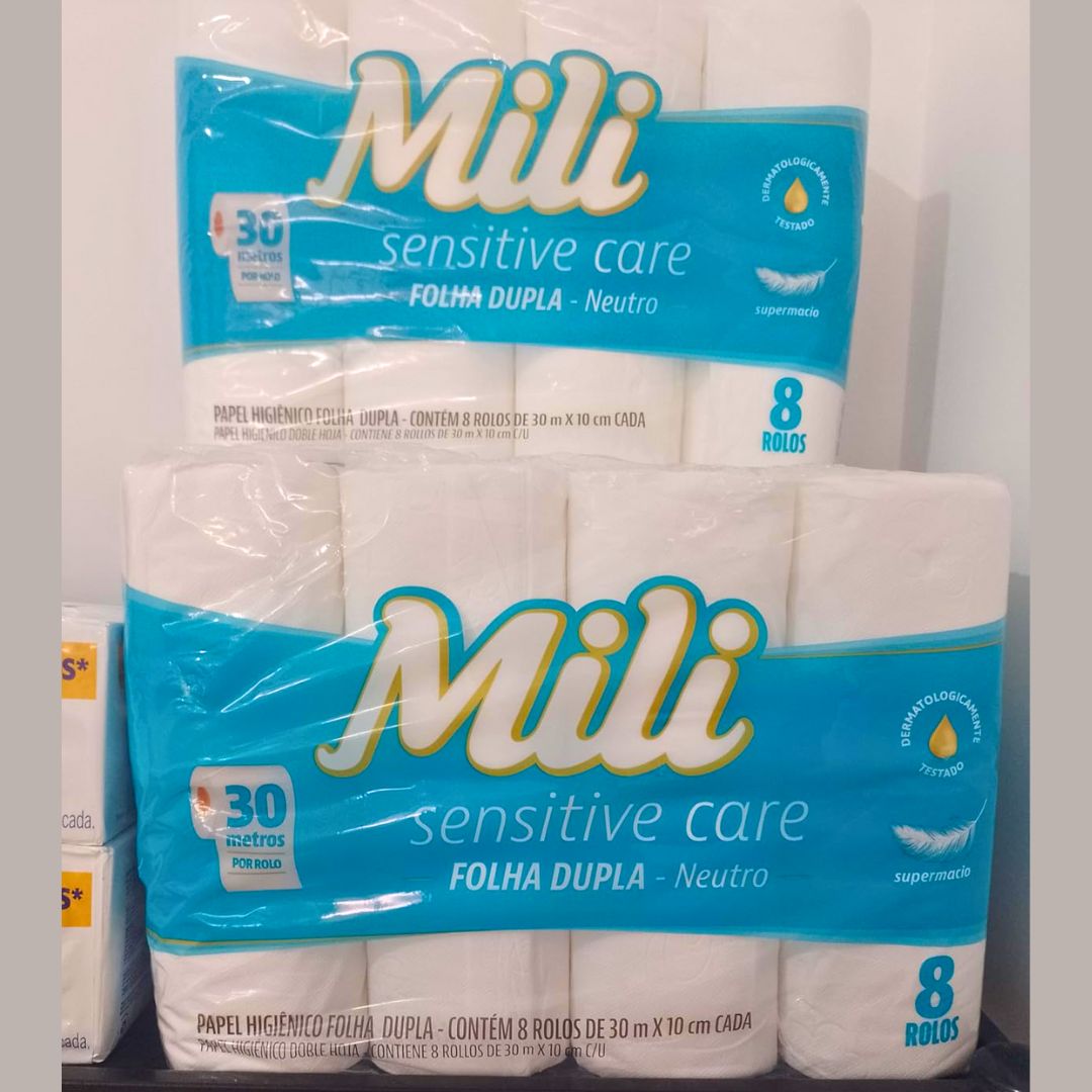 Mili Papel Hig 30M Pacote De 8