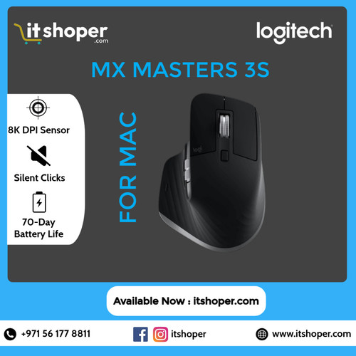 Logitech MX Master 3S for Mac wireless mouse with 8K DPI sensor silent clicks and 70 day battery lif.jpg