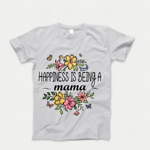 Photograph of four blank t-shirts greys beige and army green. Clipping path included. Ready for your.jpg