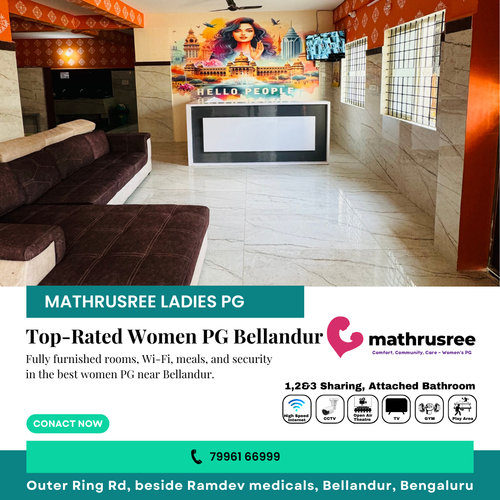 Need the best women PG near Bellandur? Mathru Shree PG.png