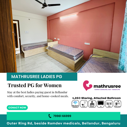Searching for a ladies paying guest in Bellandur? Mathru Shree PG.png