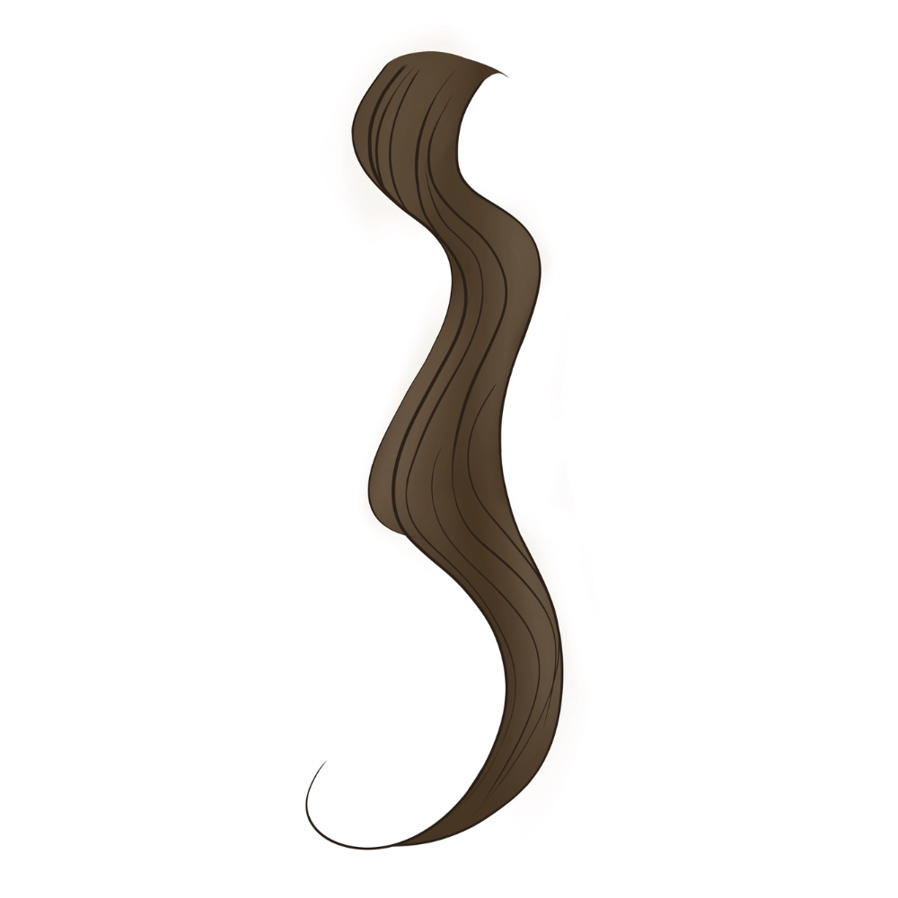 דוגמא לשיער גלי - סוג 2