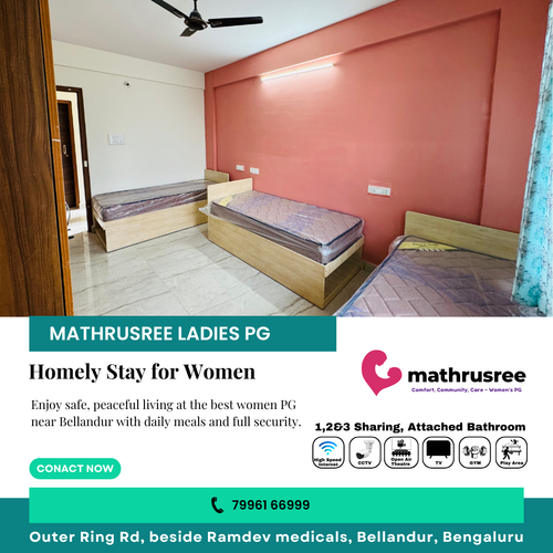 Looking for a ladies PG near Bellandur? Mathru Shree PG.png