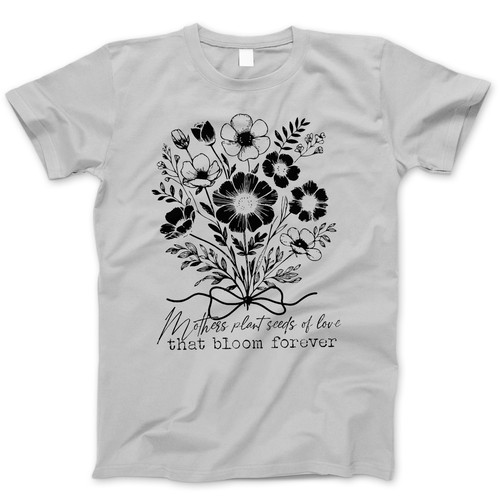 Photograph of four blank t-shirts greys beige and army green. Clipping path included. Ready for your.jpg