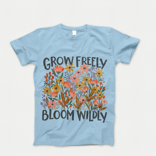 Photograph of four blank t-shirts greys beige and army green. Clipping path included. Ready for your.jpg