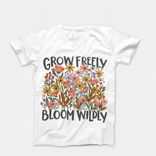 Photograph of four blank t-shirts greys beige and army green. Clipping path included. Ready for your.jpg