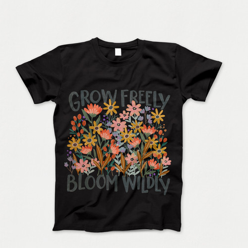 Photograph of four blank t-shirts greys beige and army green. Clipping path included. Ready for your.jpg