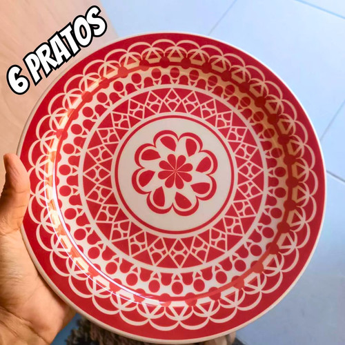 Conjunto De 6 Pratos Rasos Floreal Renda 5228 26cm Vermelho Oxford.jpg