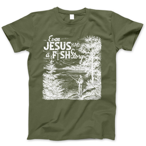 Photograph of four blank t-shirts greys beige and army green. Clipping path included. Ready for your.jpg