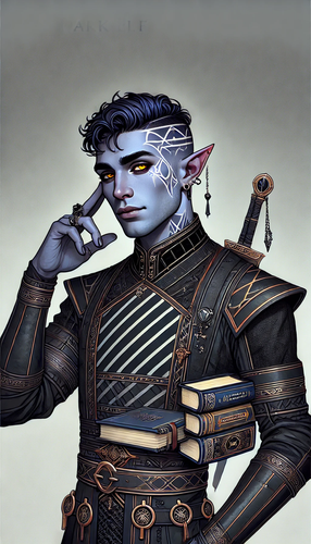 DALL·E 2025 02 26 16.19.17 A full body illustration of a dark elf male warrior, blending high qualit.png