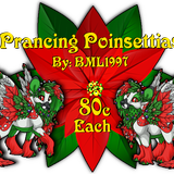 prancing poinsettias