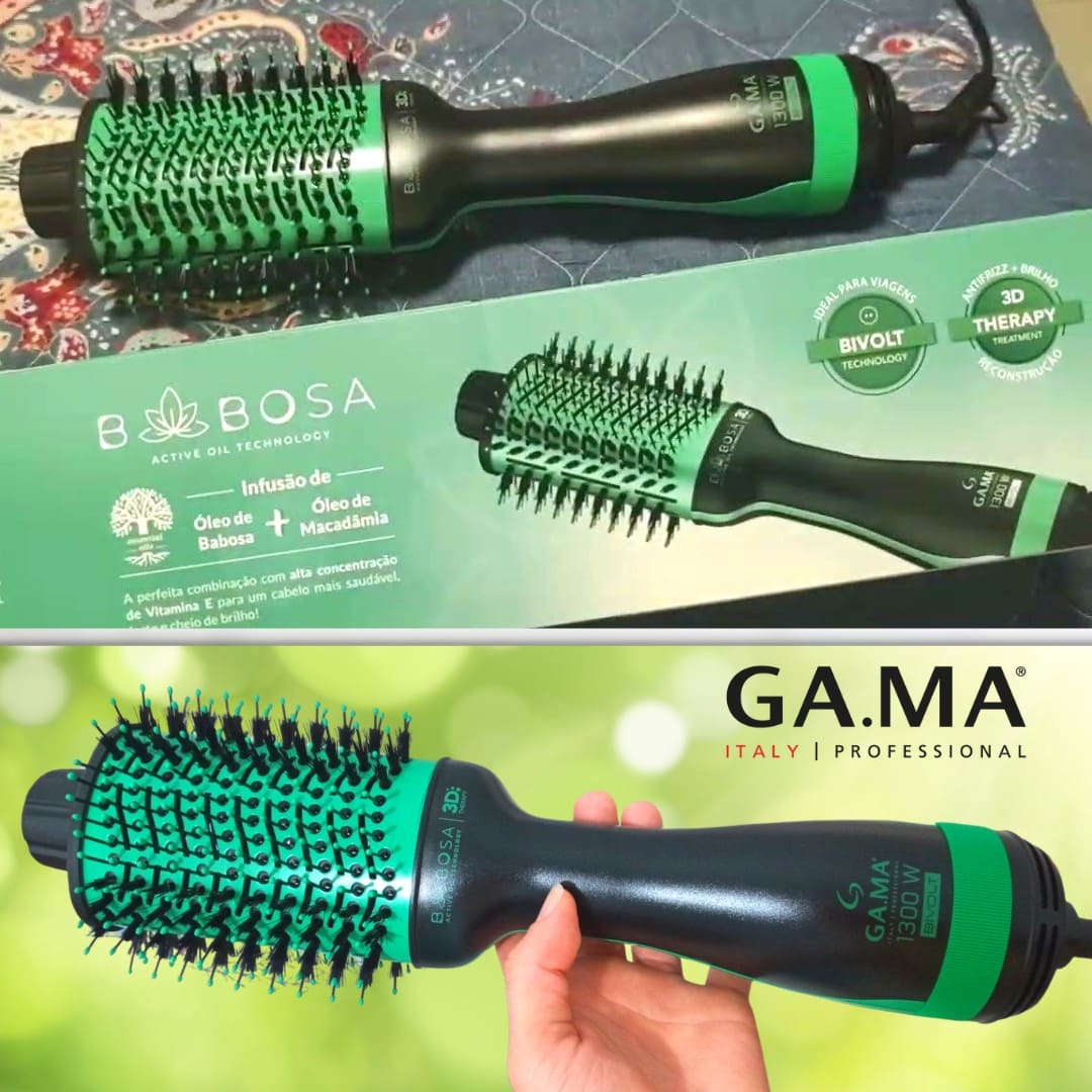 Escova Secadora Gama Italy Babosa Brush 3d Bivolt