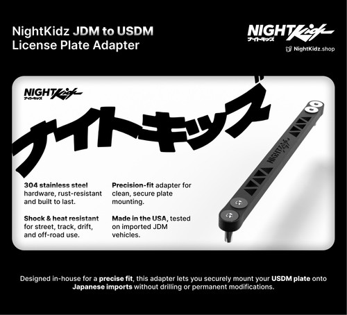 NightKidz JDM to USDM License Plate Adapter 1PCS 2.jpg