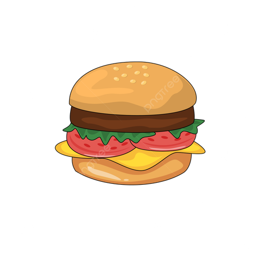 pngtree junk food fas burger design cartoon illustration png png image 6952135.png