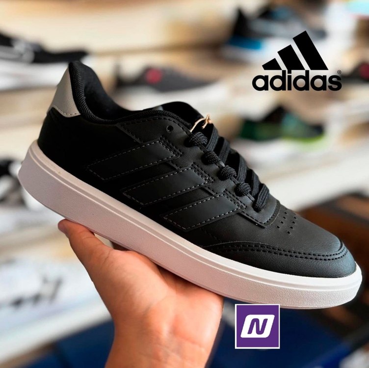 Tênis Adidas Courtblock Feminino – Preto+Chumbo
