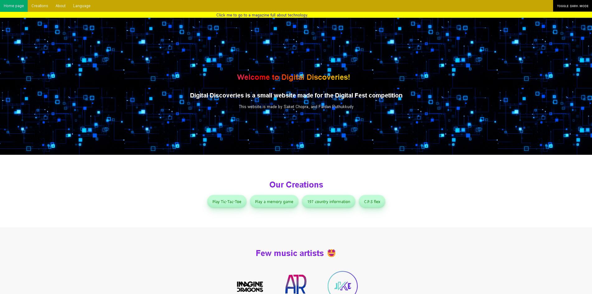 2nd Edition International Digital Fest Website