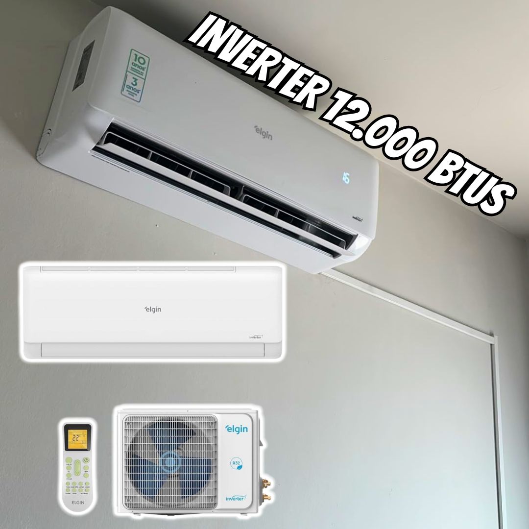 Ar-condicionado Split Inverter Ii 12000 Btus Elgin Eco com Wi-fi Integrado High Wall Só Frio 45hjfi12c2wb/45hjfe12c2cb 220v