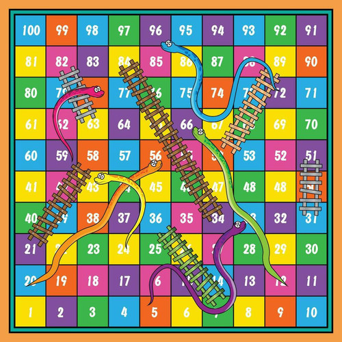 the illustration of snake and ladders vector.jpg