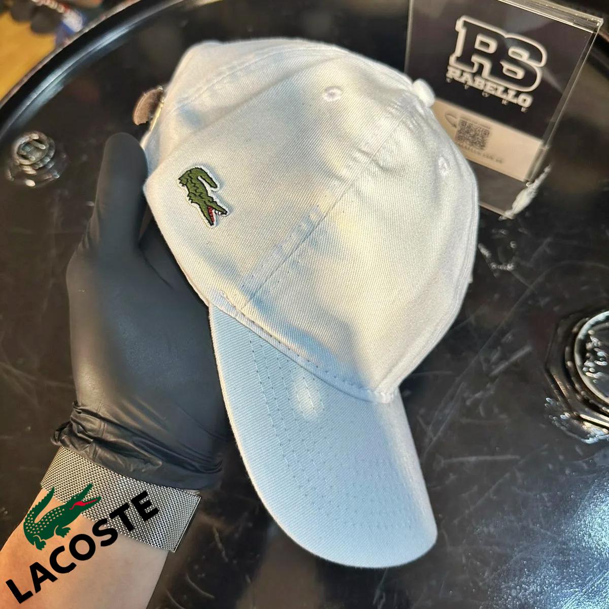 Boné Lacoste em Sarja de Algodão Orgânico – Branco