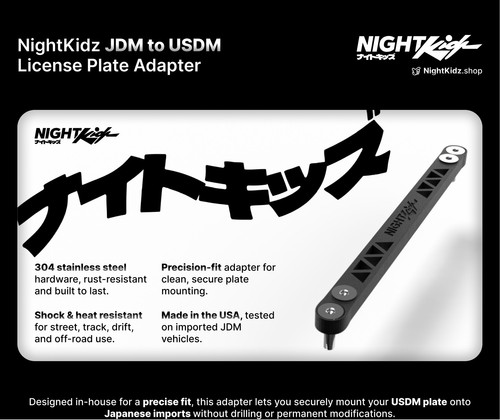 NightKidz JDM to USDM License Plate Adapter 1PCS 2.jpg