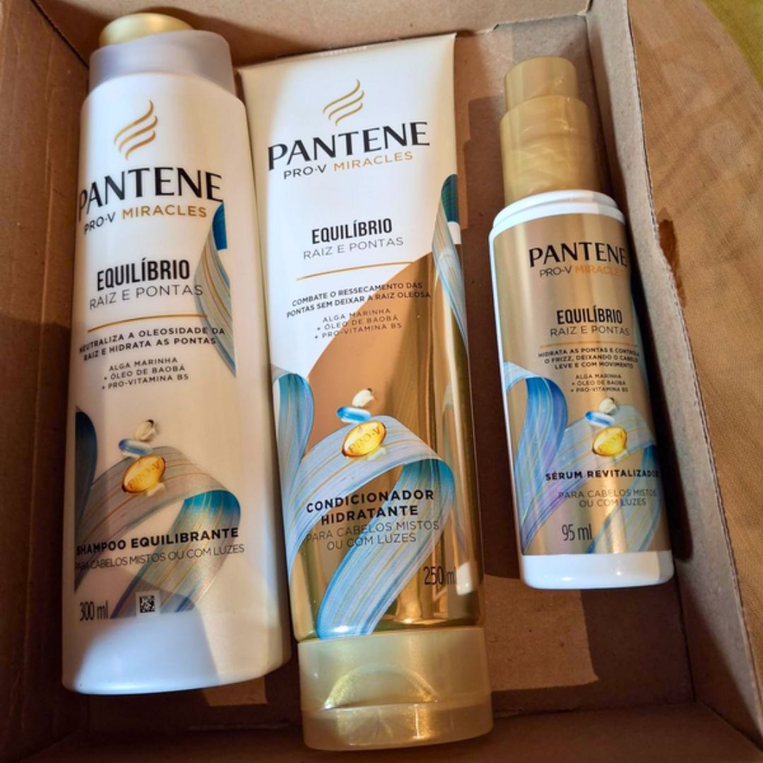Pantene Kit PRO-V Miracles Equilíbrio Raiz e Pontas com Shampoo para cabelos mistos 300 ml, Condicionador Hidratante para pontas ressecadas 250 ml, e o Sérum revitalizador 95 ml
